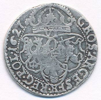 Lengyel Királyság 1627. 6Gr Ag III. ... 