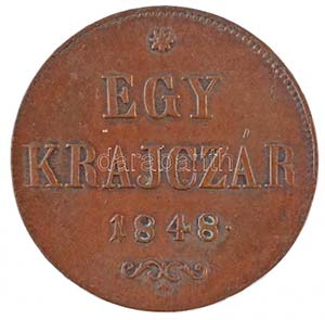 1848. 1kr Cu T:1- / Hungary 1848. 1 Kreuzer ... 