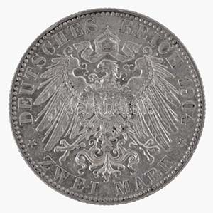 Német Államok / Szászország 1904E 2M Ag ... 