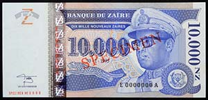 Zaire 1995. 10.000Z ... 