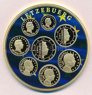 Luxemburg 2002. Europa aranyozott fém ... 