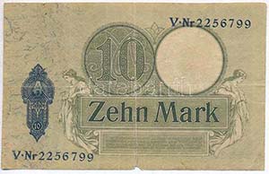 Német Birodalom 1906. 10M hét számjegyu ... 