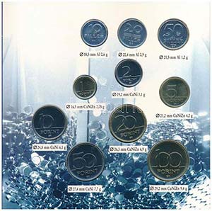 1996. 10f-100Ft (10xklf) 50 éves a forint ... 