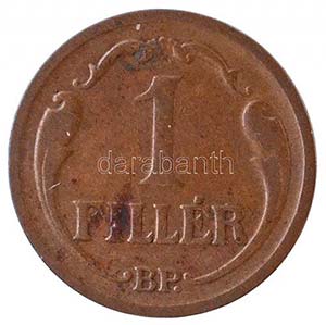 1929. 1f Br T:2  Hungary 1929. 1 Fillér Br ... 