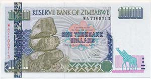 Zimbabwe 2003. 1000$ T:I ... 