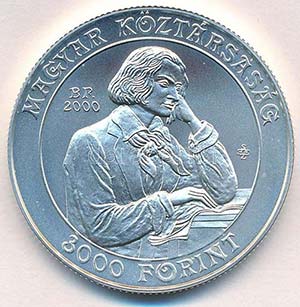 2000. 3000Ft Ag 125 éves a Liszt Ferenc ... 