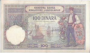 Jugoszlávia 1929. 100D Karadorde vízjel ... 