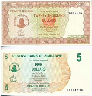 Zimbabwe 2003. 20.000D + ... 
