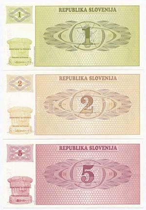 Szlovénia 1990-1992. 1T + 2T + 5T T:I  ... 