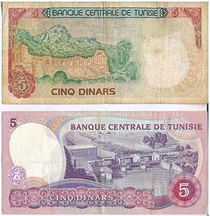 Tunézia, 1980. 5D + 1983. 5D T:III,III- ... 