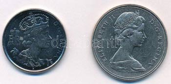 Kanada 1971. 1$ Ni + 2002P 50c Ni ... 