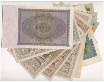 Németország ~1920. 17db-os bankjegy ... 