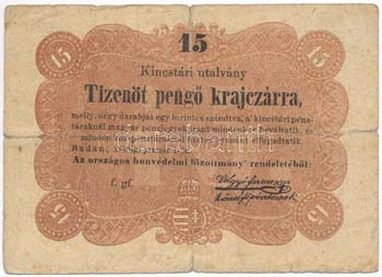 1849. 15kr Kossuth ... 