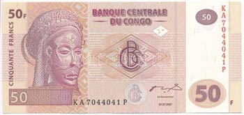 Kongó 2007. 50Fr T:I ... 