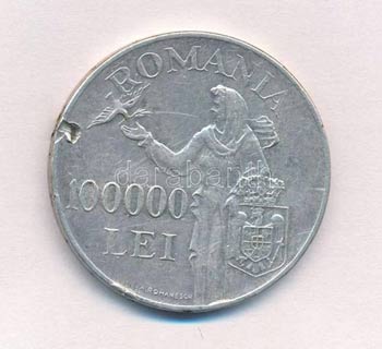 Románia 1946. 100.000L Ag I. Mihály ... 