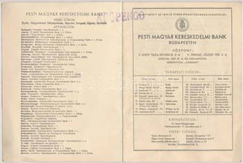 1946. Pesti Magyar Kereskedelmi Bank ... 