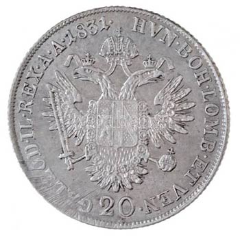 Ausztria 1831A 20kr Ag I. Ferenc (6,77g) ... 