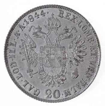 Ausztria 1844C 20Kr Ag Ferdinánd (6,69g) ... 