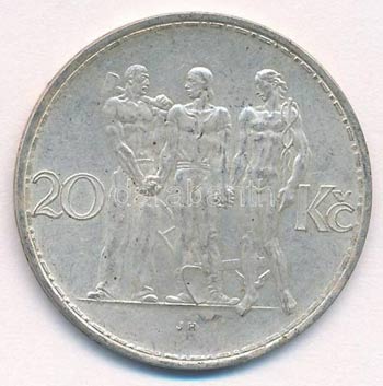 Csehszlovákia 1933. 20K ... 