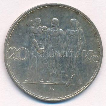 Csehszlovákia 1934. 20K ... 