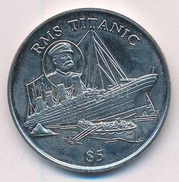 Libéria 1998. 5$ Cu-Ni ... 