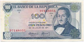 Kolumbia 1971. 100P ... 