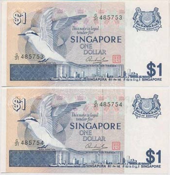 Szingapúr 1976. 1$ (2x) ... 