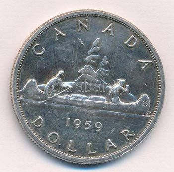 Kanada 1959. 1$ Ag II. Erzsébet T:2 kis ... 