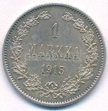 Finnország 1915S  1M Ag II. Miklós T:2 ... 