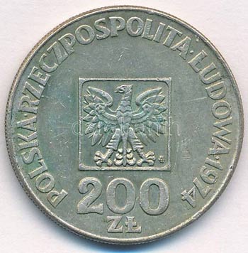 Lengyelország 1974. 200Zl Ag A Lengyel ... 