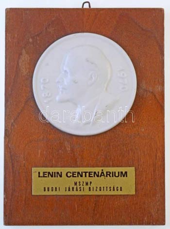 1970. Lenint ábrázoló porcelán plakett ... 