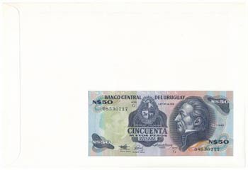 Uruguay 1989. 50P borítékban, alkalmi ... 