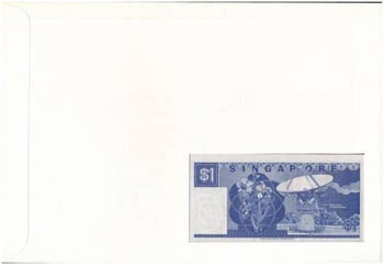 Szingapúr 1987. 1$ felbélyegzett ... 