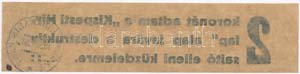 ~1920. 2K Kispesti Hírlap alap javára ... 
