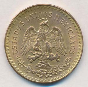 Mexikó 1947. 50P aranyozott Br ... 