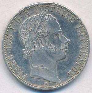 Ausztria 1860A 1Fl Ag ... 