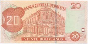 Bolívia 1986- 20B T:I Bolivia 1986- 20 ... 