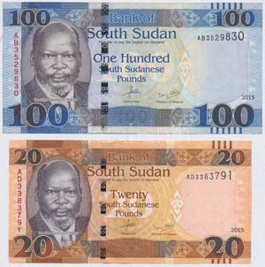 Dél-Szudán 2015. 20Ł ... 