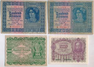 Ausztria 1922. 20K + ... 