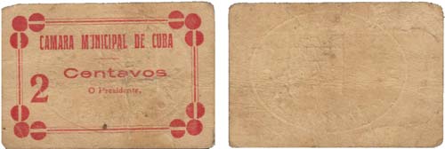 Cédula - Cuba 2 Centavos N/D      ... 