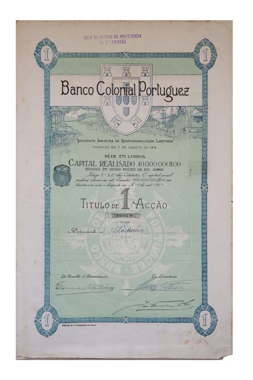 Share - Banco Colonial Portuguez - ... 