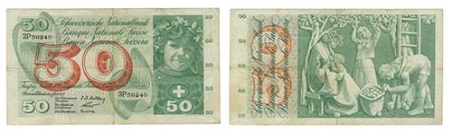 Paper Money - Switzerland 50 ... 