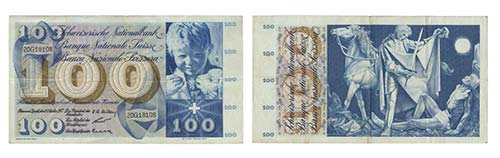 Paper Money - Switzerland 100 ... 