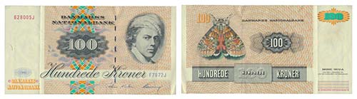 Paper Money - Denmark 100 Kroner ... 