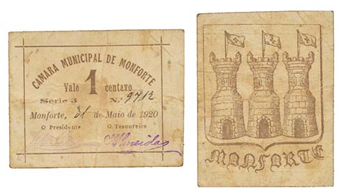 Cédula - Monforte 1 Centavo 1920  ... 