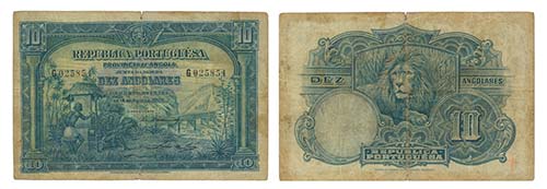 Paper Money - Angola 10 Angolares ... 