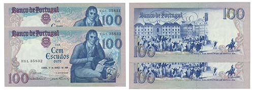 Paper Money - Portugal - 2 expl. ... 