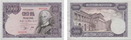 Paper Money - Spain 5000 Pesetas ... 