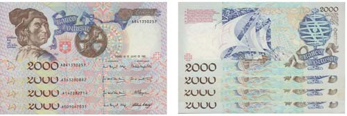 Paper Money - Portugal 4 expl. ... 