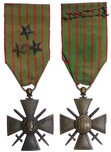 Medal - France - Cruz de Guerra ... 